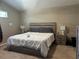 Serene main bedroom with contemporary furniture, a large window, and plush carpets at 4436 Horseshoe Pick Ln, Valrico, FL 33594