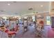Community gym with multiple weight machines, treadmills, ellipticals, televisions and lots of natural light at 5046 Gato Del Sol Cir, Wesley Chapel, FL 33544
