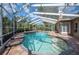 Gorgeous pool area with screen enclosure, perfect for enjoying the outdoors in comfort and style at 511 Duque Rd, Lutz, FL 33549