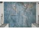 Luxurious shower featuring blue marble accent wall, dual showerheads and built-in seating at 5884 51St S St, St Petersburg, FL 33715
