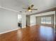 Spacious living room with view to the bathroom and other living areas at 6001 Lemon Tree Ct, Tampa, FL 33625