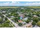 Overhead view of the property in a residential area, showcasing nearby streets and mature trees at 6408 N Central Ave, Tampa, FL 33604