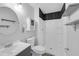 Modern bathroom featuring vanity, toilet, and walk-in shower with shelves at 11130 Summer Star Dr, Riverview, FL 33579