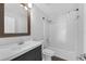 Bathroom featuring shower with curtain, vanity, and toilet at 11130 Summer Star Dr, Riverview, FL 33579