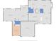Floor plan featuring the living room, Gathering room, kitchen, garage and a bedroom at 1357 Dinsmore Ct, New Port Richey, FL 34655