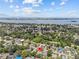 Overhead view of the neighborhood, highlighting the home's proximity to the water at 1743 Fulton Ave, Clearwater, FL 33755