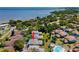 Aerial view of condos near the coast, showcasing stunning water views and serene neighborhood at 1813 Bough Ave # B, Clearwater, FL 33760