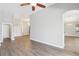 Spacious living room featuring new floors, fresh paint and plenty of natural light at 19113 Golden Cacoon Pl, Lutz, FL 33558