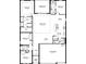 Detailed floor plan showcases the layout of this home's bedrooms, bathrooms, kitchen, great room, and garage at 19719 Gladeview Way, Land O Lakes, FL 34638