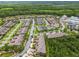 Expansive aerial view of homes and a lush tree landscape in a serene residential community at 28568 Tranquil Lake Cir, Wesley Chapel, FL 33543