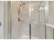 Modern bathroom shower with glass door and tiled walls at 28568 Tranquil Lake Cir, Wesley Chapel, FL 33543