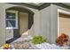 Charming home entrance with a stylish front door and manicured landscaping at 33854 Floating Heart Ct, Wesley Chapel, FL 33545