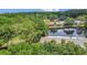 Bird's eye view of the house surrounded by lush greenery and a tranquil pond at 3902 Shoreside Cir, Tampa, FL 33624