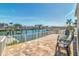 Waterfront balcony with seating overlooking scenic views of the harbor at 451 Palm Ne Is, Clearwater Beach, FL 33767