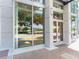 Skypoint entrance features large glass windows, sleek concrete and a brick-paved walkway, making a great first impression at 777 N Ashley Dr # 2312, Tampa, FL 33602