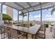 Modern outdoor kitchen with countertop seating and city views, ideal for al fresco dining and entertaining at 777 N Ashley Dr # 2312, Tampa, FL 33602