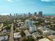 Enjoy the panoramic aerial view of city buildings with lake and ocean views at 851 3Rd Ave N, St Petersburg, FL 33701