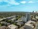 Wide aerial shot of city with green spaces and water, showing vast cityscape at 851 3Rd Ave N, St Petersburg, FL 33701
