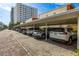 Covered parking spaces with brick pavers at 851 3Rd Ave N, St Petersburg, FL 33701