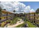 Aerial view of the beautiful courtyard and balconies at 11485 Oakhurst Rd # 310, Largo, FL 33771