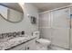 Updated bathroom featuring shower with sliding doors and modern vanity at 11485 Oakhurst Rd # 310, Largo, FL 33771