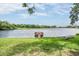 Enjoy lakeside living with a private dock and lush green lawn at 1222 Rainbrook Cir, Valrico, FL 33596