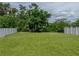 Fenced-in backyard with trees at 13735 Wineberry Dr, Dade City, FL 33525