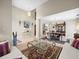 Spacious living area with high ceilings, stylish decor, and ample natural light at 18917 Avenue Biarritz, Lutz, FL 33558