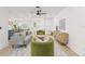 Stylish living room featuring modern furniture, and decor creating an inviting and comfortable living space at 2017 Rebecca Dr, Clearwater, FL 33764