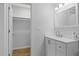 Bright bathroom with a vanity sink, ample cabinet space, and modern fixtures at 2333 Indigo Dr, Clearwater, FL 33763