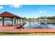 Waterfront view of the boat dock on the calm canal at 2401 Roberta Ln, Clearwater, FL 33764