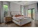 Serene bedroom with neutral tones, a large bed, ample natural light, and stylish curtains at 2412 W Prospect Rd, Tampa, FL 33629