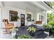 Inviting front porch with rocking chairs and a porch swing, perfect for relaxation and enjoying the outdoors at 2412 W Prospect Rd, Tampa, FL 33629