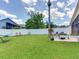 Large backyard with manicured lawn, ideal for outdoor activities and relaxation at 24811 Gun Smoke Dr, Land O Lakes, FL 34639