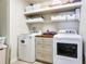 Organized laundry room with ample storage and modern appliances at 24811 Gun Smoke Dr, Land O Lakes, FL 34639