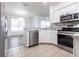 Bright kitchen features stainless steel appliances and updated countertops at 5017 46Th W St, Bradenton, FL 34210