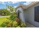 Up-close view of entry and landscaping at 602 Hillpoint Way, Brandon, FL 33510