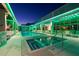 Inviting rooftop pool and spa area illuminated with ambient lights, offering a luxurious urban retreat at 777 3Rd N Ave # 1406, St Petersburg, FL 33701