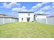 Fenced backyard, freshly mowed grass, ideal for outdoor activities and relaxation at 797 Olive Conch St, Ruskin, FL 33570