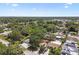 Aerial shot capturing a residential area with homes nestled among lush greenery under a clear blue sky at 9312 N Tampa St, Tampa, FL 33612