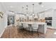 Bright kitchen with center island, pendant lighting, and stainless steel appliances at 12121 Rustic River Way, Tampa, FL 33635