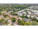 Residential neighborhood with mature trees, waterway, and various home styles at 1363 Cottage Grove Rd, Tarpon Springs, FL 34689