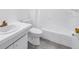 Clean bathroom featuring a bathtub/shower combo, white toilet, and modern vanity sink at 3652 18Th N Ave, St Petersburg, FL 33713