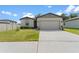 Well-maintained single-Gathering home featuring a two-car garage and neat landscaping at 39024 Harlow Rose Dr, Zephyrhills, FL 33540