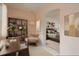 Stylish bedroom featuring a home office, light walls, and inviting natural light at 1156 Ridgegrove W Dr, Palm Harbor, FL 34683