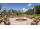A cozy fire pit is surrounded by comfortable seating at 3312 Francoa Dr, Odessa, FL 33556