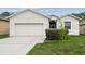 Inviting single-story home featuring a two-car garage and well-maintained landscaping at 518 Winthrop Dr, Spring Hill, FL 34609