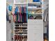 Well-organized closet with shelving and hanging space offering ample storage solutions at 523 2Nd Sw Ave, Lutz, FL 33548