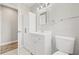 Renovated bathroom with updated fixtures, cabinet, and hardware at 6012 Flora Ter, Apollo Beach, FL 33572