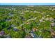 Expansive aerial view of a lush residential neighborhood with mature trees at 1242 Whisper Dr, Largo, FL 33770
